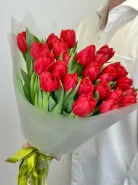 25 красных тюльпанов 