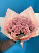 Букет нежных розовых роз «Зефир»