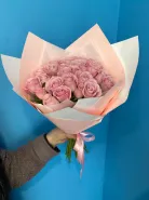 Букет нежных розовых роз «Зефир»