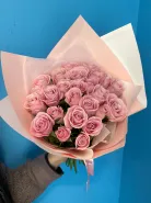 Букет нежных розовых роз «Зефир»