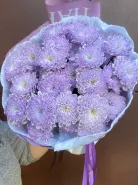 Букет лиловых хризантем