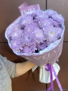 Букет лиловых хризантем