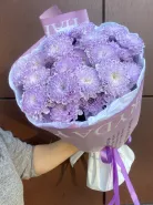 Букет лиловых хризантем