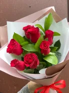 Букет 💐 Розы и Рускус 