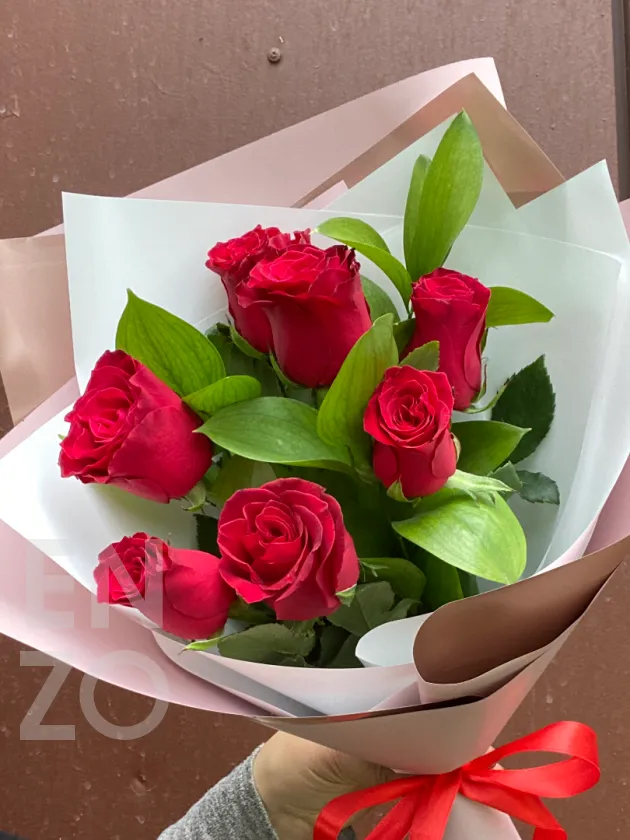 Букет 💐 Розы и Рускус 