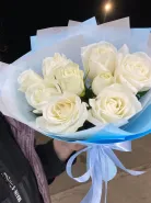 Букет белых роз Кения «Нежность»