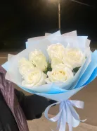 Букет белых роз Кения «Нежность»