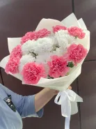 Букет дуо «хризантема и диантусы»