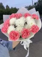 Букет дуо «хризантема и диантусы»