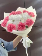 Букет дуо «хризантема и диантусы»